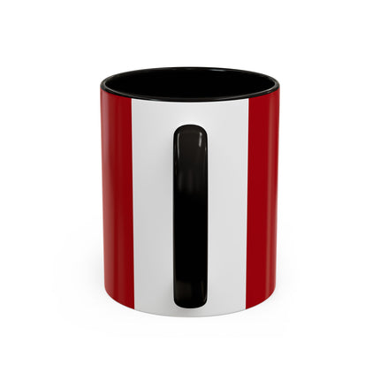 Regal Crimson Crane in the Autumn Mist Colorful Mugs (11oz, 15oz)