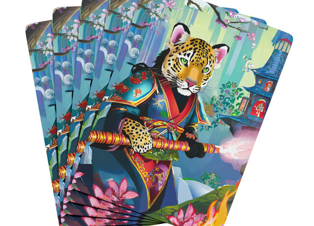 Cyberpunk Leopard Playing Cards