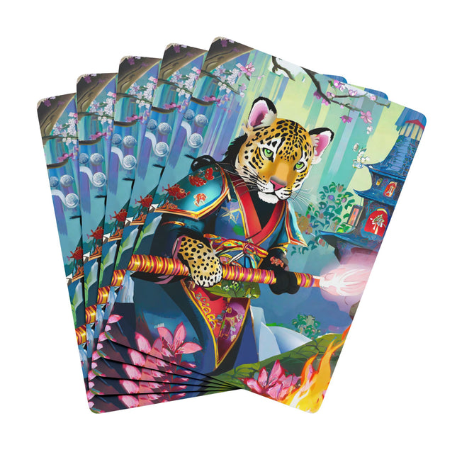 Cyberpunk Leopard Playing Cards
