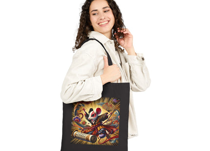 Theatrical Mouse on a Mission Cotton Canvas Tote Bag