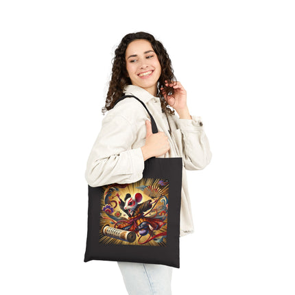 Theatrical Mouse on a Mission Cotton Canvas Tote Bag