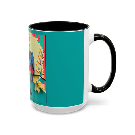 Curious Crow Colorful Mugs (11oz, 15oz)