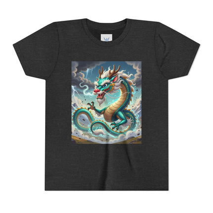 Tibetan Dragon in Battle Youth Short Sleeve Tee