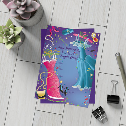 Girls Night Out Party Invitation! Bundles of 10, 30, 50 Pieces Available (envelopes included)
