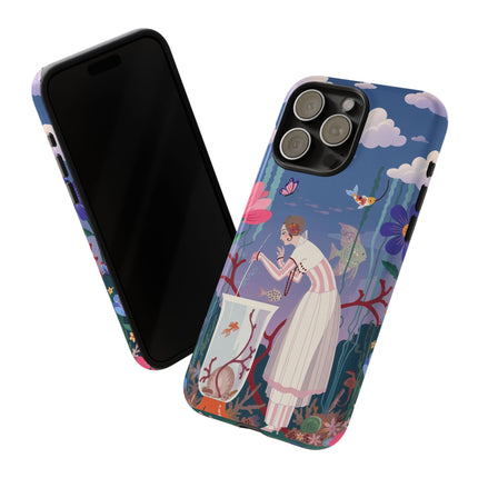 🐠🌸 The Enchanted Aquarium Garden Phone Case – Art Deco Underwater Fantasy