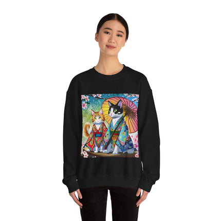Kimono Kitties Unisex Heavy Blend™ Crewneck Sweatshirt