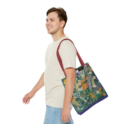 Flowers on the Mountain by August Babberger Tote Bag (AOP)
