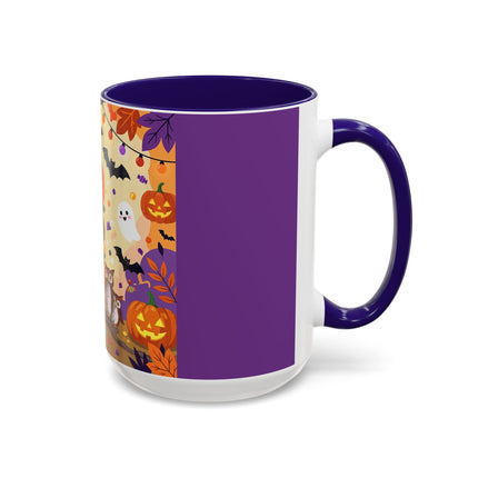 🎃🐈‍⬛ The Pumpkin Child’s Halloween Parade Colorful Mug – Whimsical Storybook Charm
