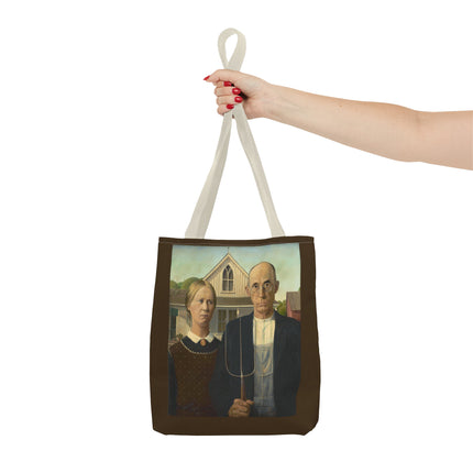 American Gothic by Grant Wood Tote Bag (AOP)