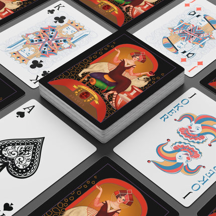 January & Garnet (from the Gem Series) by Sofia Chiostri Playing Cards