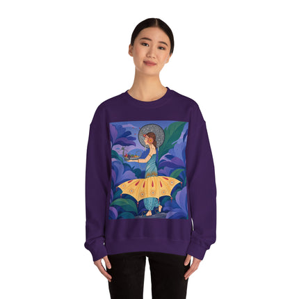 🦋🌿 The Butterfly Garden Offering Crewneck Sweatshirt – Art Deco Botanical Fantasy