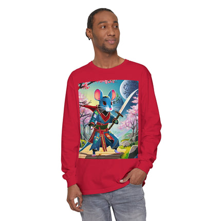Cyber Samurai Rat Long Sleeve T-Shirt
