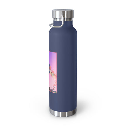 Fairies, Pixies, and Petals in Twilight's Embrace Copper Vacuum Insulated Bottle, 22 oz