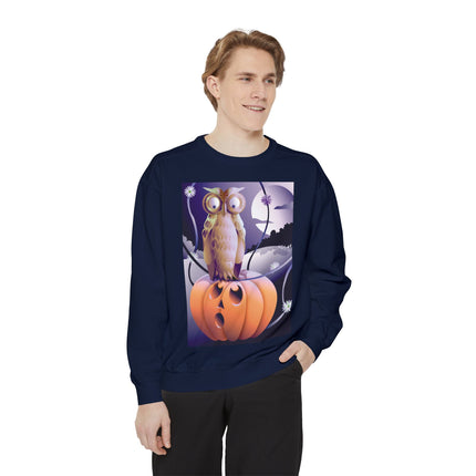 The Startled Pumpkin Unisex Garment-Dyed Sweatshirt
