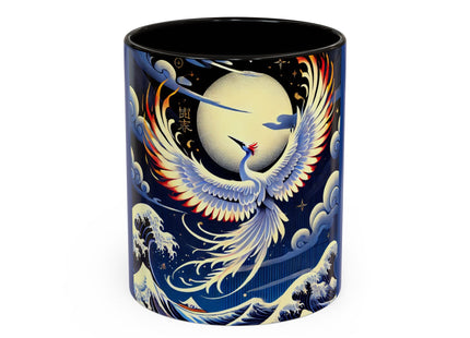 Majestic White Crane Colorful Mugs (11oz, 15oz)