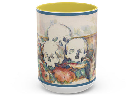 The Three Skulls by Paul Cézanne Colorful Mugs (11oz, 15oz)