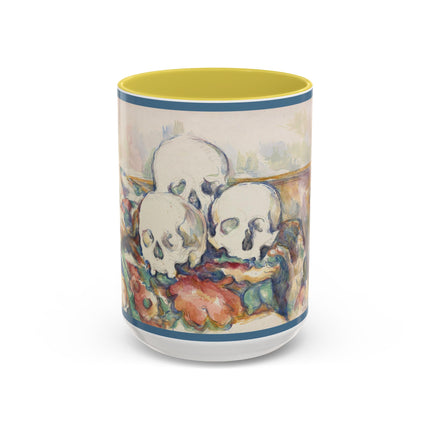 The Three Skulls by Paul Cézanne Colorful Mugs (11oz, 15oz)