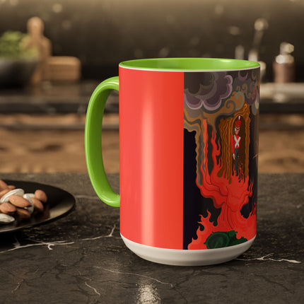 The Firebird's Awakening Colorful Mug (11oz, 15oz) – Ballet Fantasy, Mythic Fire & Art Deco Drama