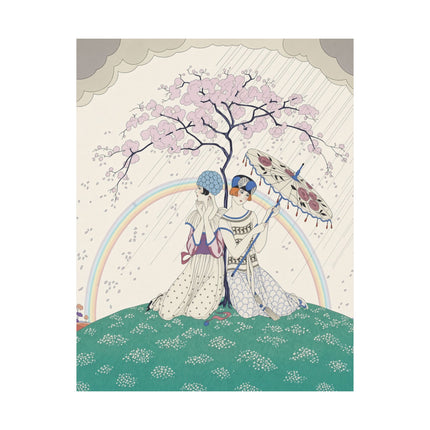🌸🌈 The Ladies Of The Rainbow Garden Matte Vertical Poster – Art Deco Spring Romance