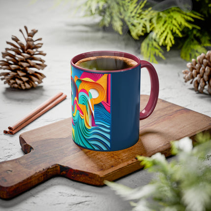 Surfing Zebra Colorful Mugs (11oz, 15oz)