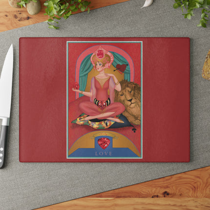 July & Ruby Zodiac Glass Cutting Board