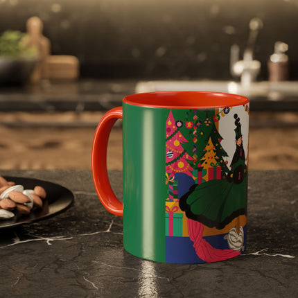 🎄🎁 The Emerald Christmas Belle Colorful Mug – Colorful Holiday Fashion Fantasy