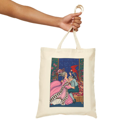 The Jealous Parrot by George Barbier Cotton Canvas Tote Bag