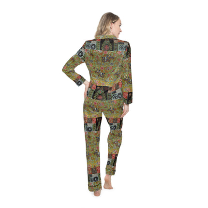 Chinois et Japonais 2 by Auguste Racinet Women’s Satin Pajamas