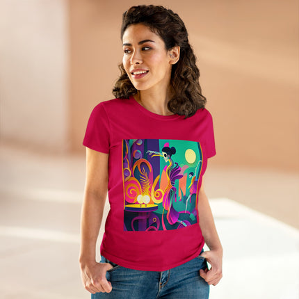Dance of the Skeleton Ballerinas Women's Midweight Cotton Tee