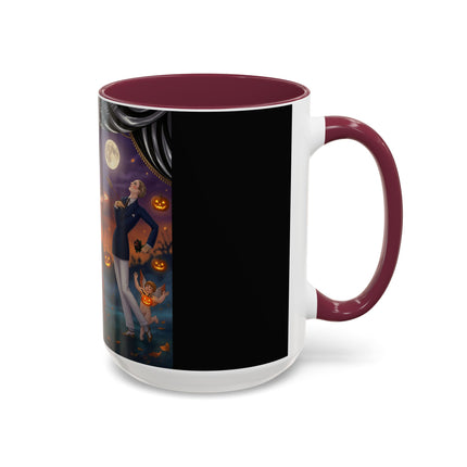 🏹🎃 Cupid's Arrow At Pumpkin Moon Manor Colorful Mug – Romantic Halloween Charm