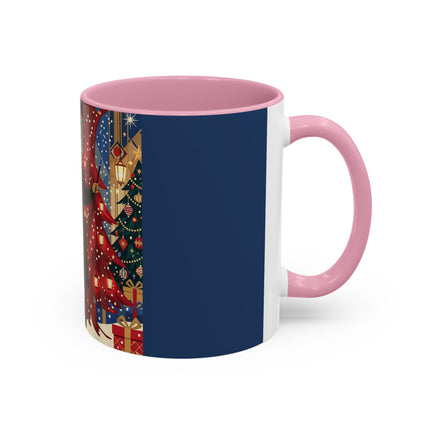 🎩🎄 Christmas Eve Promenade Colorful Mug – Art Deco Holiday Elegance