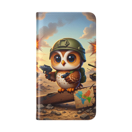🦉🌟 The Owl on the Front Lines Flip Case – Courage & Quiet Strength