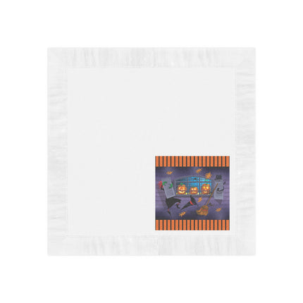 Whimsical Halloween Mischief White Coined Napkins