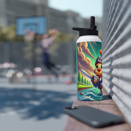 Valiant Duck Stainless Steel Water Bottle, Standard Lid