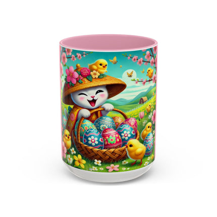 Geisha Kitten’s Easter Delight Colorful Mugs (11oz, 15oz)