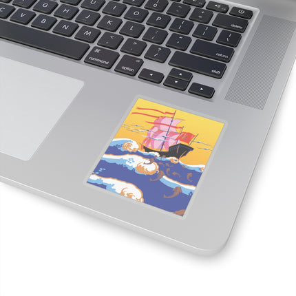 Golden Seas and Whimsical Dreams Kiss-Cut Stickers (4 Sizes)