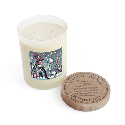 Whimsical Christmas Tea Party Scented Candle - Full Glass, 11oz