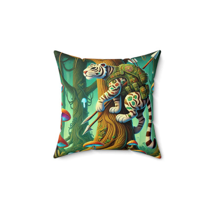 Silent Stripes Spun Polyester Square Pillow