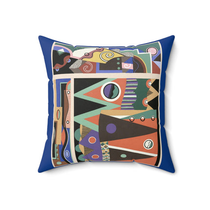 Collection decors et couleurs Pl.03 by Georges Valmiers Spun Polyester Square Pillow
