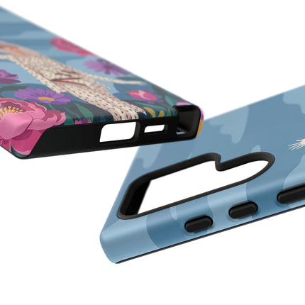 🌺👒 The Grand Flower Promenade Phone Case – Art Deco Fashion Illustration