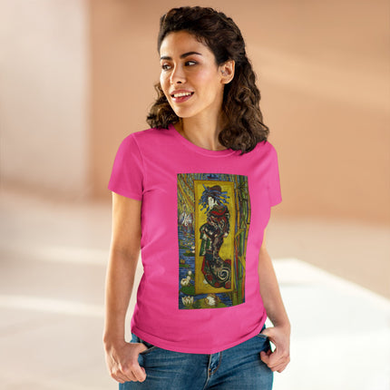 Courtesan (after Eisen) by Vincent van Gogh Women's Midweight Cotton Tee