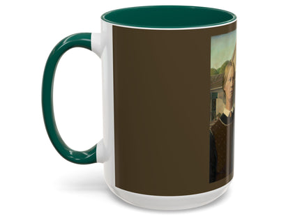 American Gothic by Grant Wood Colorful Mugs (11oz, 15oz)