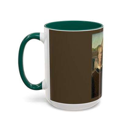 American Gothic by Grant Wood Colorful Mugs (11oz, 15oz)