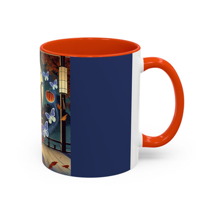 Court Magician with Ghost Butterflies Colorful Mugs (11oz, 15oz)