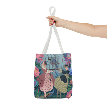 🦜🌸 The Ladies Of The Enchanted Aviary Tote Bag – Art Deco Floral Fantasy