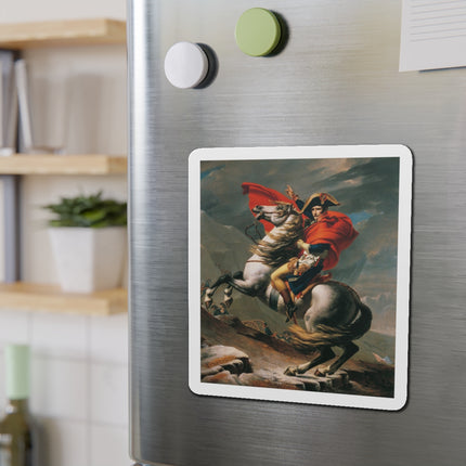 Napoleon Crossing the Alps by Jacques-Louis David Die-Cut Magnets (5 Sizes)