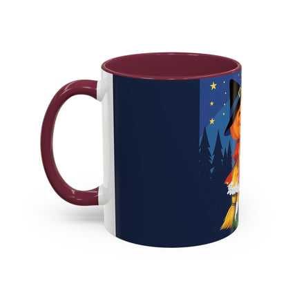 🎃🐈‍⬛ The Little Pumpkin Witch And Her Black Cat Colorful Mug – Whimsical Halloween Charm