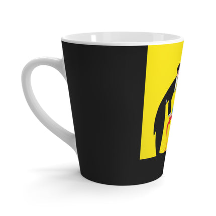 A Moment of Elegance: A Passionate Embrace Amidst Golden Splendor Latte Mug