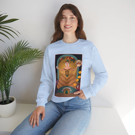 June & Pearl, Alexandrite (from the Gem Series) by Sofia Chiostri Heavy Blend™ Crewneck Sweatshirt
