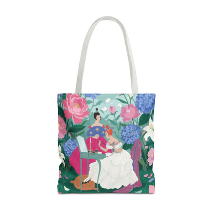 🌸🕯️ The Ladies Of The Enchanted Garden Vanity Tote Bag – Art Deco Floral Elegance